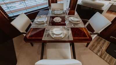 One of two dining tables for 8