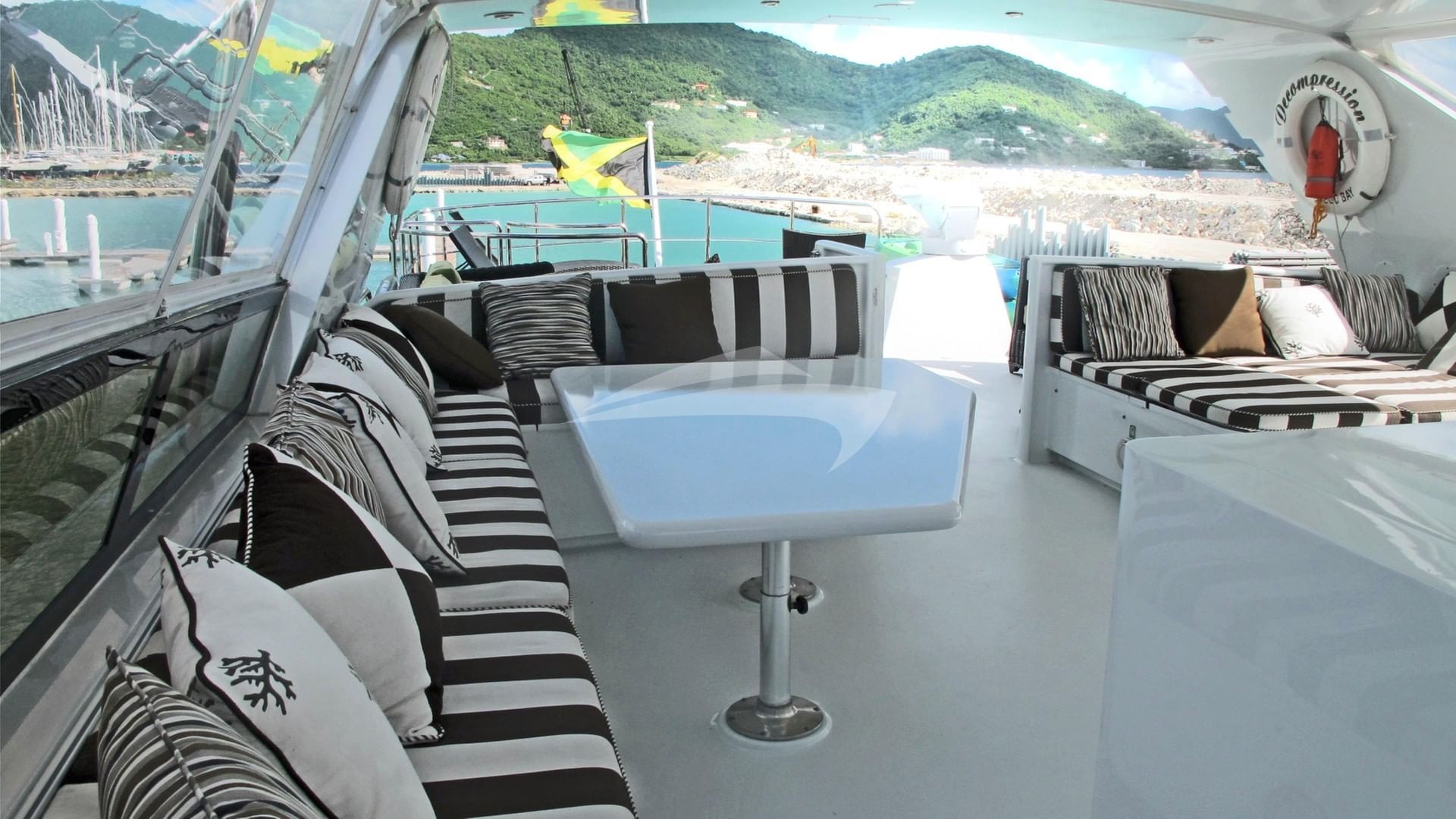 Flybridge dining area