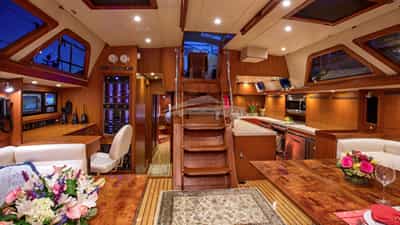 Old salon photo showing companionway