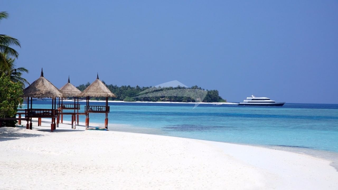 AZALEA cruising by luxury resorts in Maldives