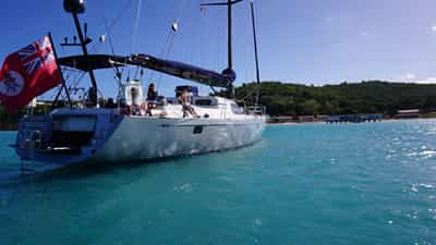 SIRONA has a great swim platform and stairs on the