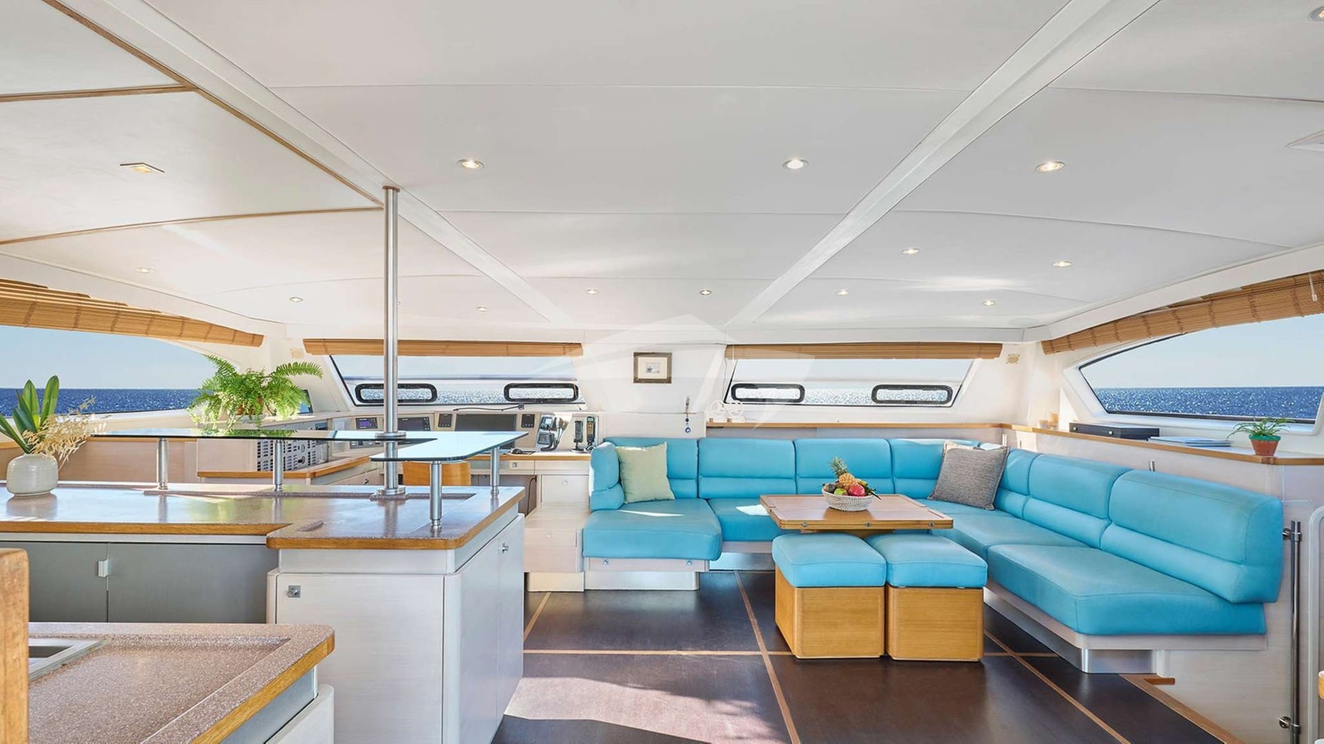 Large Main Saloon Including Kitchen Widely Open On Cockpit By Large Sliding Door