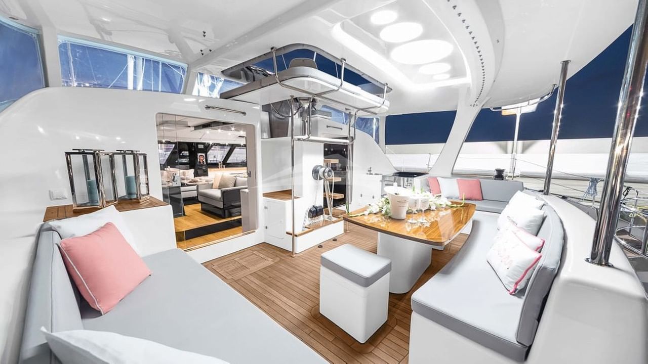 Aft deck lounge area