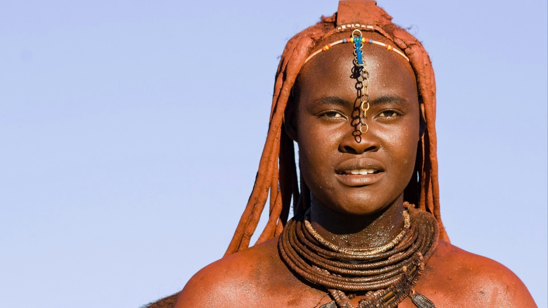 Portrait of a native Himba woman, Namibia