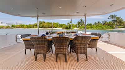 Looking aft...