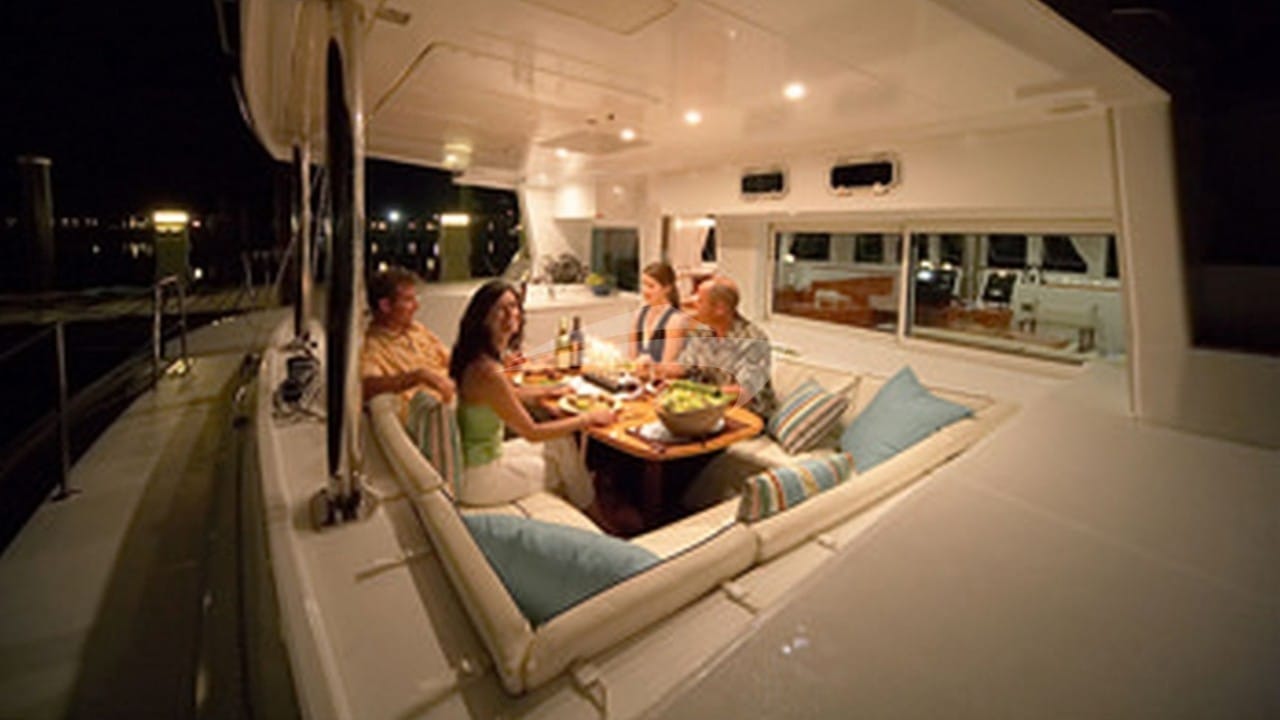 Deck Dining at Night