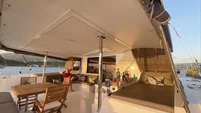 Aft deck lounging