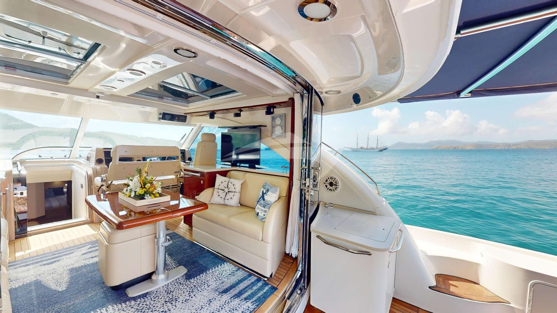 View of Saloon from Aft Deck